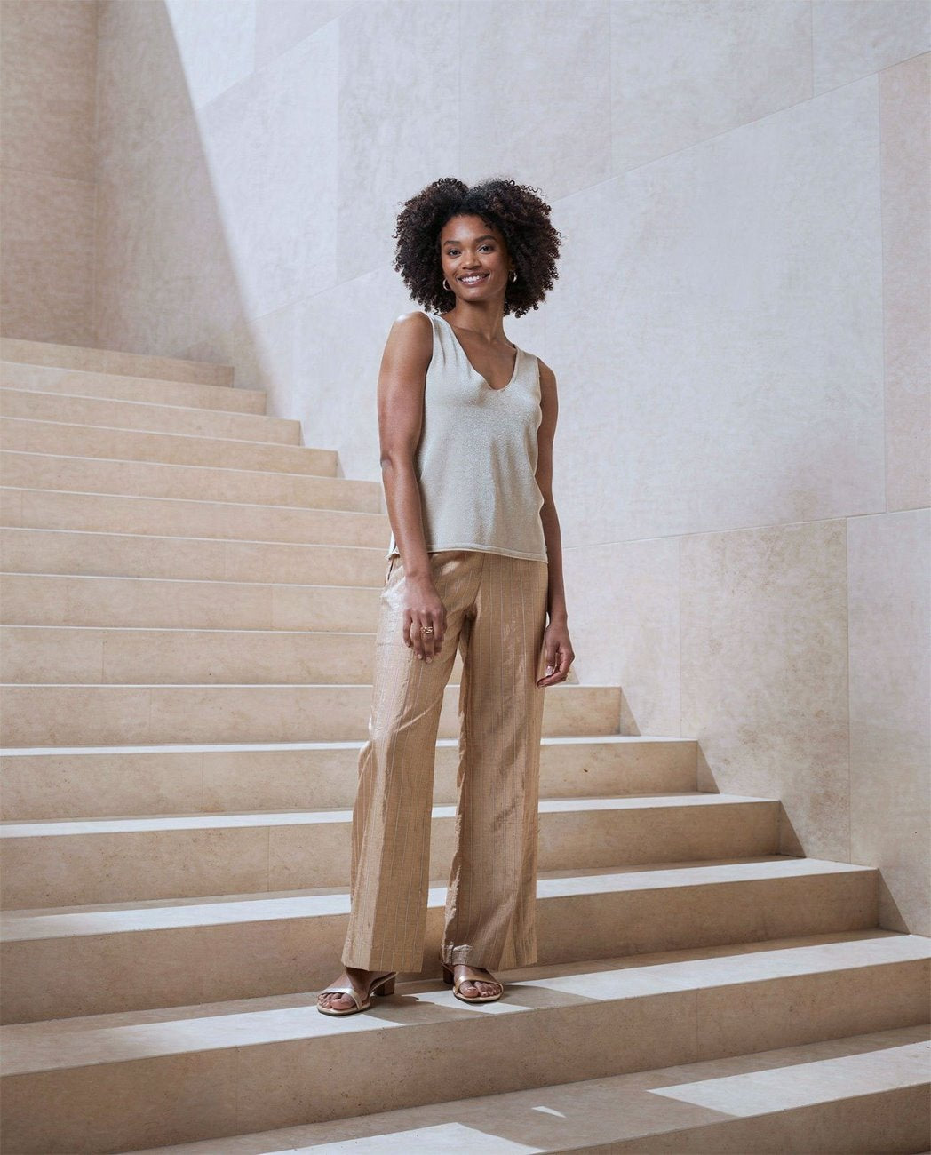 Pantalone fantasia dritto