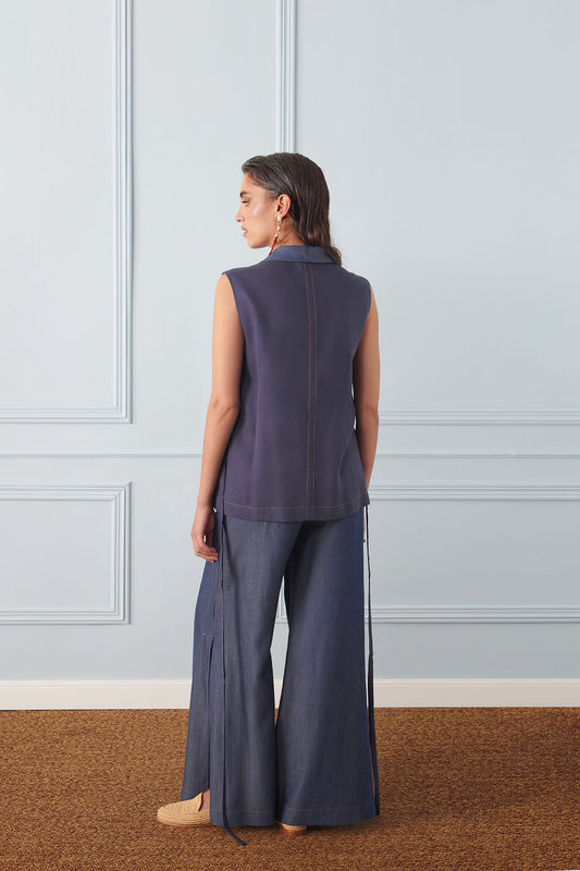 Gilet doppio tessuto